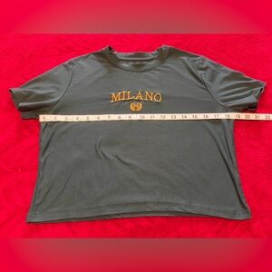 CLOSET CLEAR OUT XL Milano Crop T-Shirt Measurements in Pics Great Condition 😍🔥